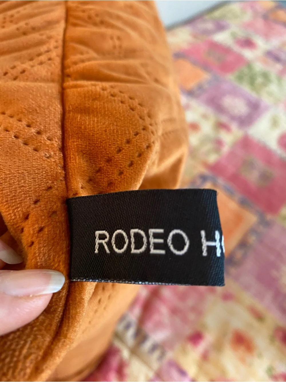 Velvet Throw Pillow , down fill , 23x23 square Rodeo Home